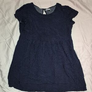 Old Navy Blue and Black Patterned Dress